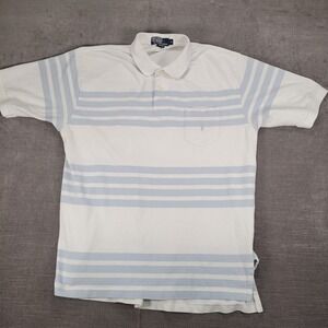 Polo Ralph Lauren Y2K Polo Shirt Striped‎ Short Sleeve Cotton Top XL